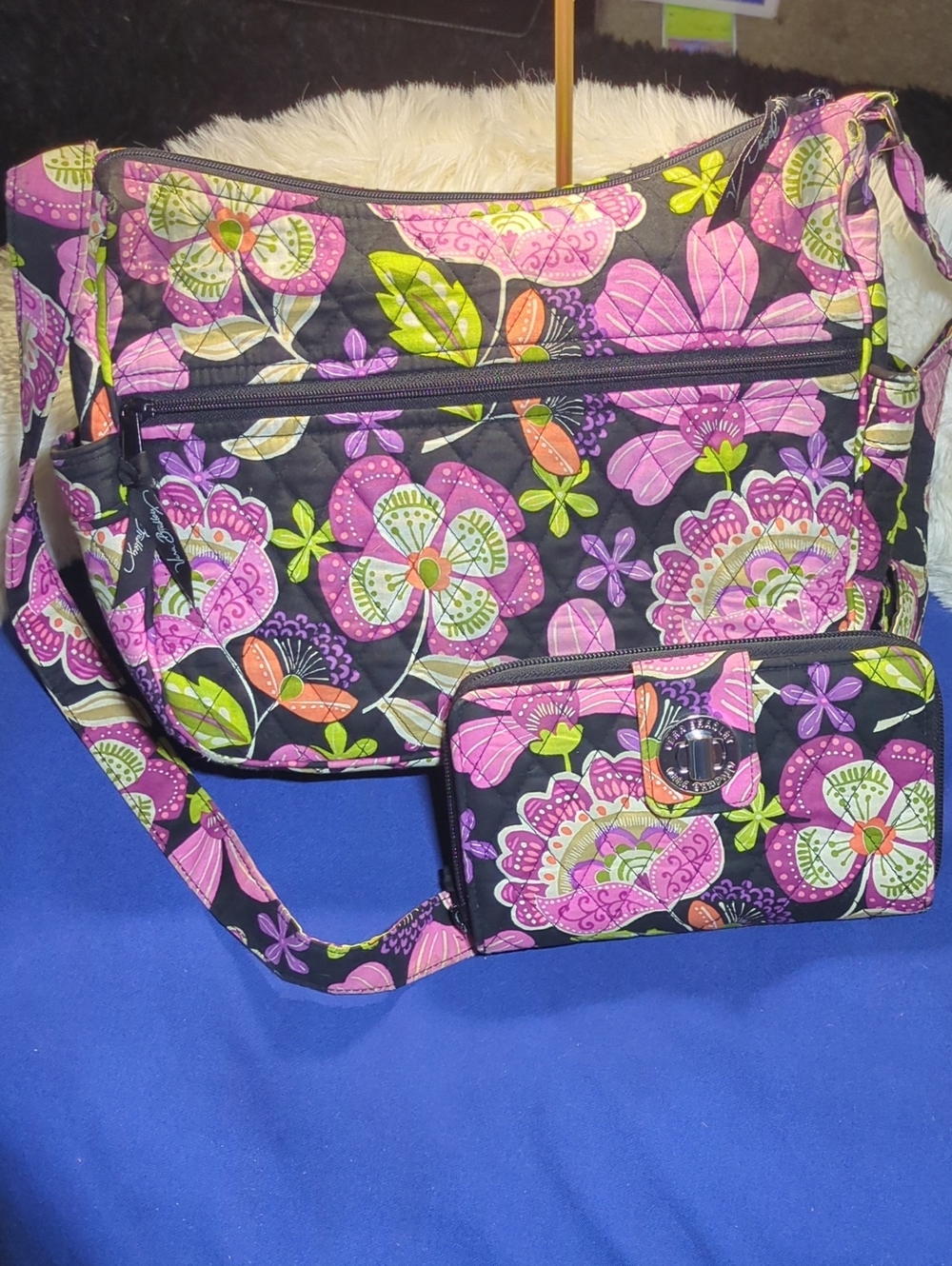 Vera Bradley Quilted Floral Crossbody & Matching Wallet NOW ONLY $40